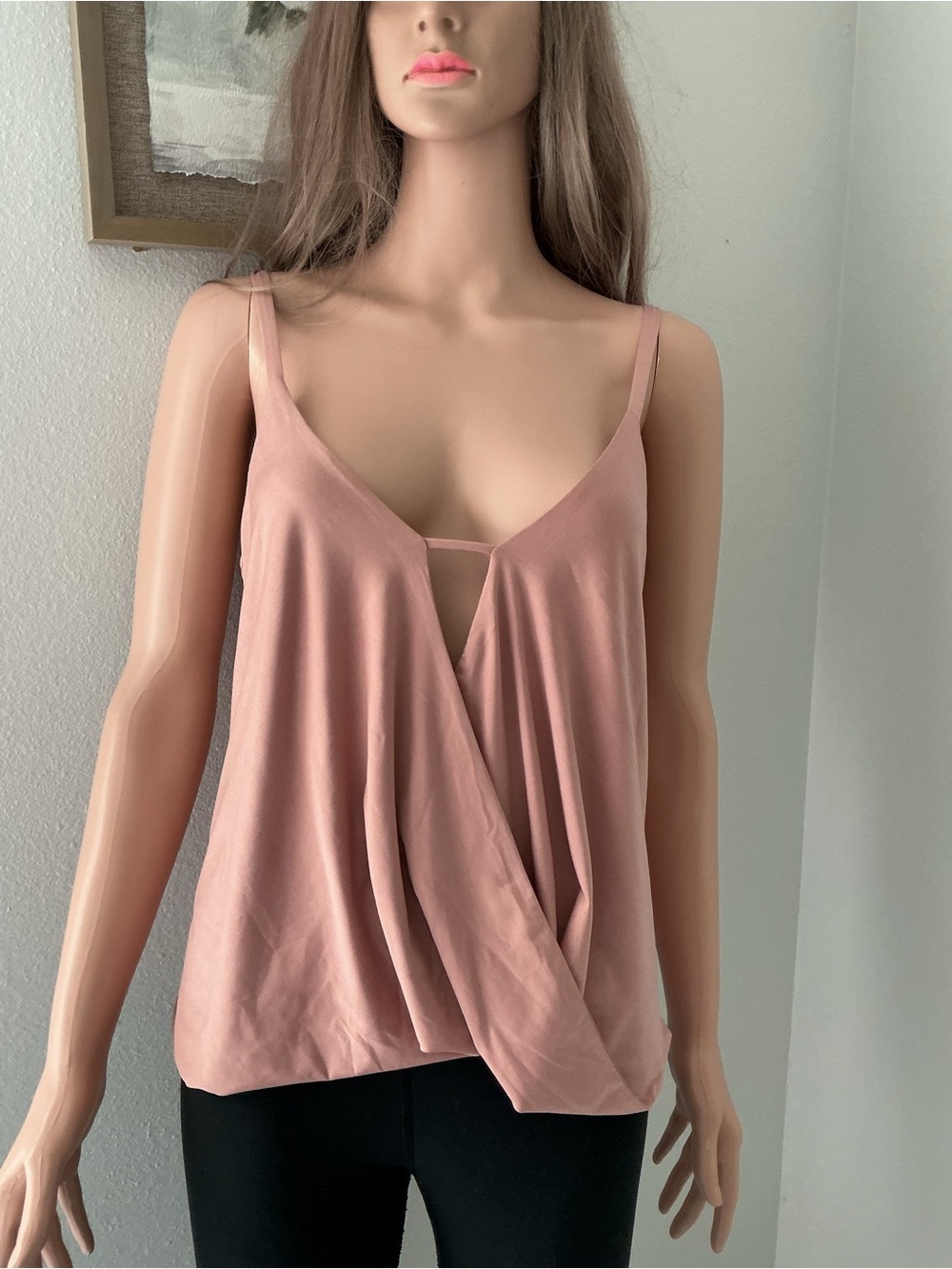 Lulu's Rose Dust Draped V-Neck Cami